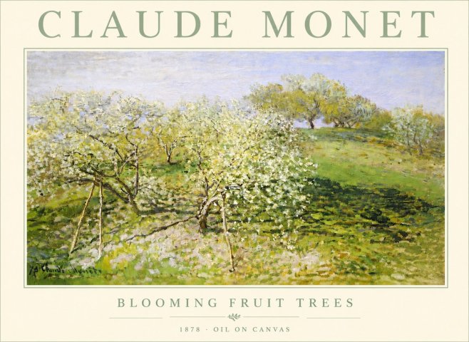 Monet Blooming Fruit Trees No5 - Póster