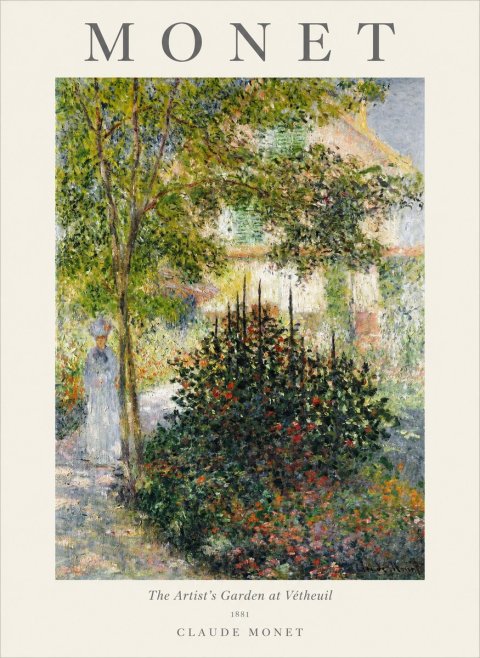 Monet The Artist's Garden at Vétheuil II No1 - Póster
