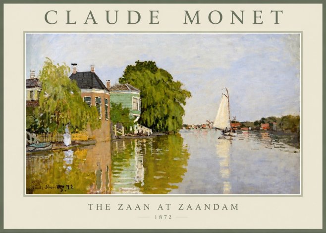 Monet The Zaan at Zaandam No3 - Póster