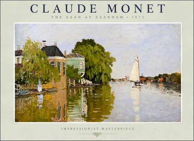 Monet The Zaan at Zaandam No5 - Póster
