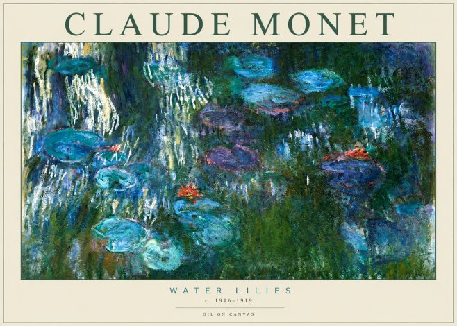 Monet Water Lilies IV No2 - Póster
