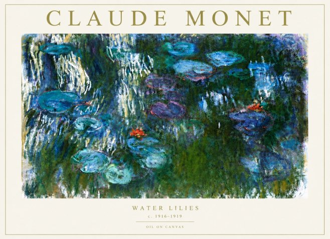 Monet Water Lilies IV No6 - Póster