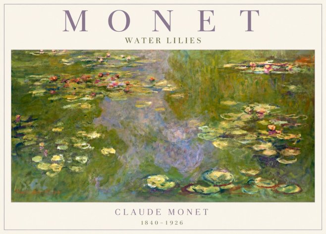 Monet Water Lilies V No4 - Póster