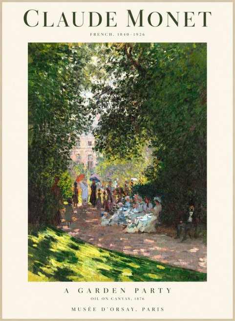 Monet A Garden Party No1 - Póster