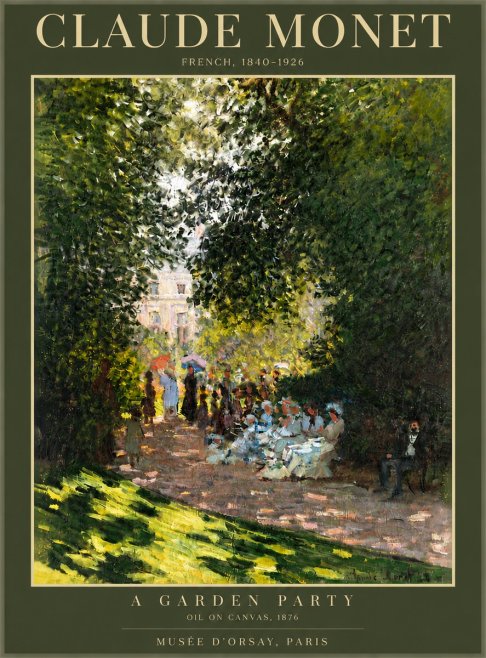Monet A Garden Party No5 - Póster