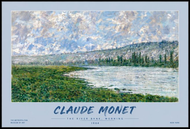Monet The River Bank, Morning No5 - Póster