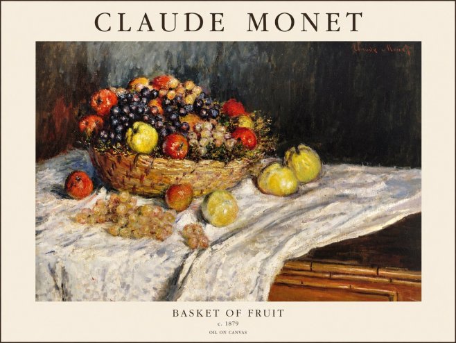Monet Basket of Fruit No1 - Póster