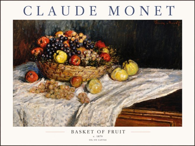 Monet Basket of Fruit No3 - Póster