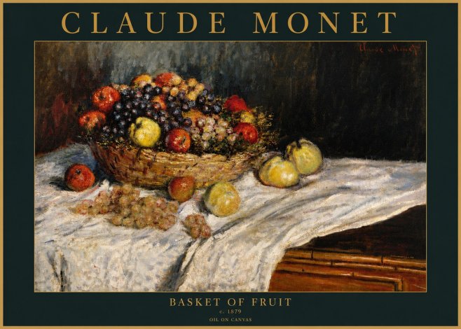 Monet Basket of Fruit No4 - Póster
