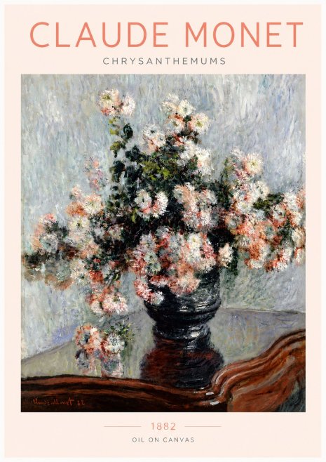 Monet Chrysanthemums No4 - Póster