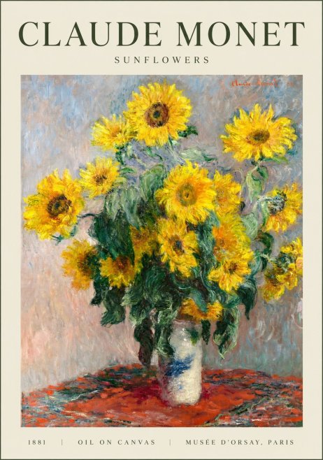 Monet Sunflowers No1 - Póster