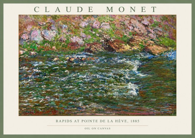 Monet Rapids at Pointe De La Hève, 1885 No2 - Póster