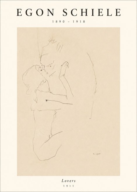 Schiele Lovers No1 - Póster