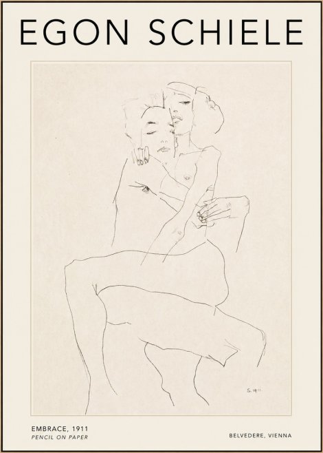 Schiele Embrace, 1911 No2 - Póster
