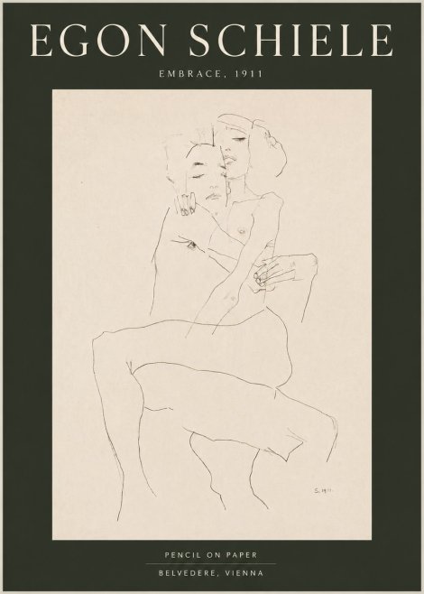 Schiele Embrace, 1911 No4 - Póster