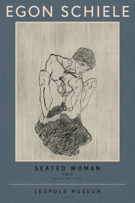 Schiele Seated Woman No2 - Póster