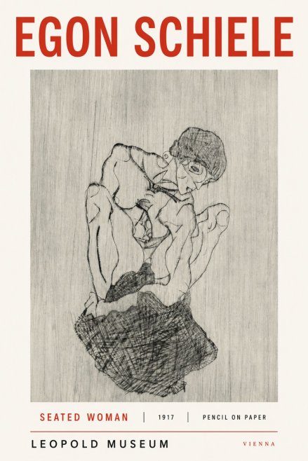 Schiele Seated Woman No3 - Póster