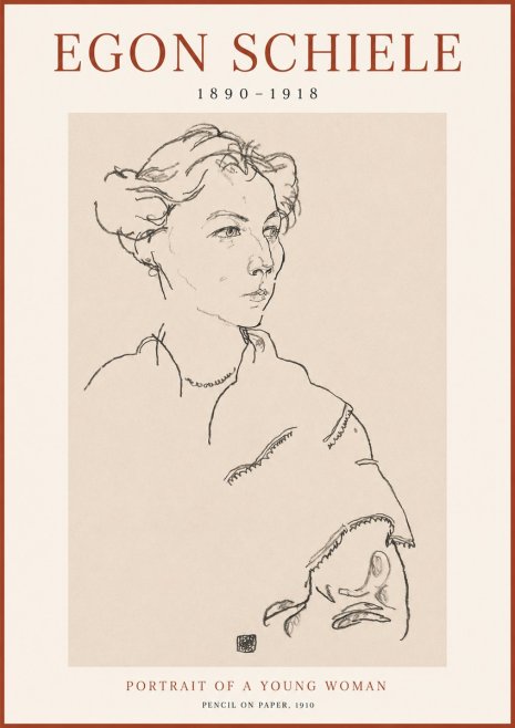 Schiele Portrait of a Young Woman No1 - Póster