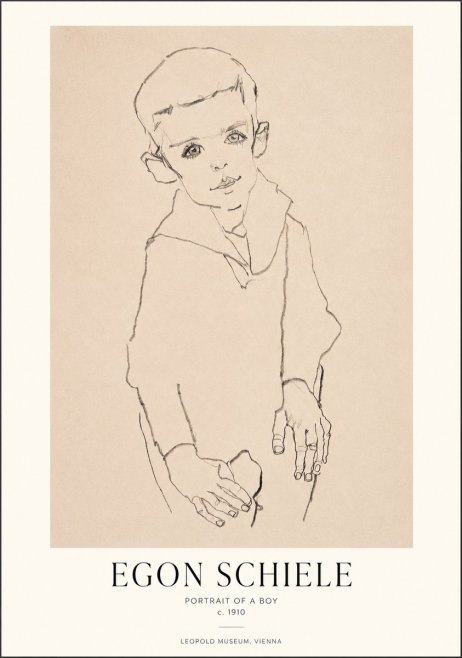 Schiele Portrait of a Boy No1 - Póster