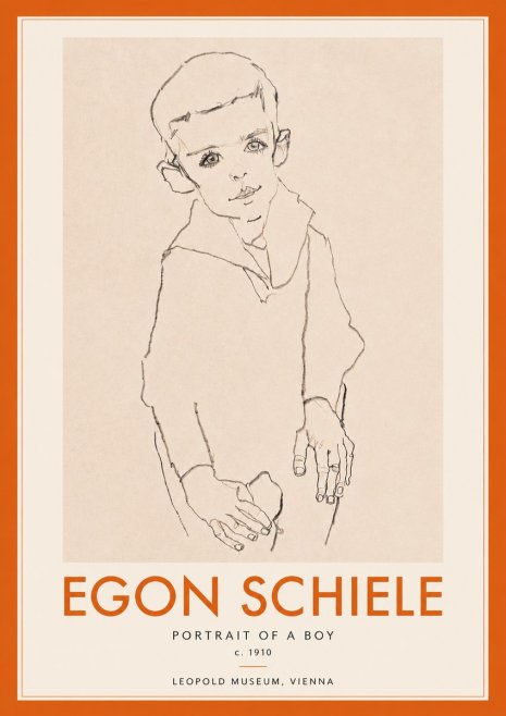 Schiele Portrait of a Boy No4 - Póster