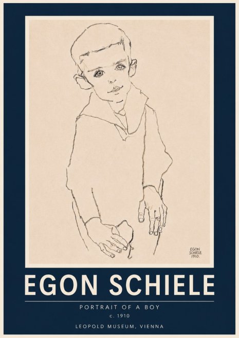 Schiele Portrait of a Boy No6 - Póster