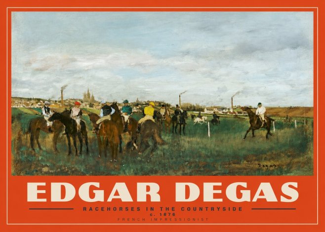 Edgar Degas Racehorses in the Countryside No3 - Póster
