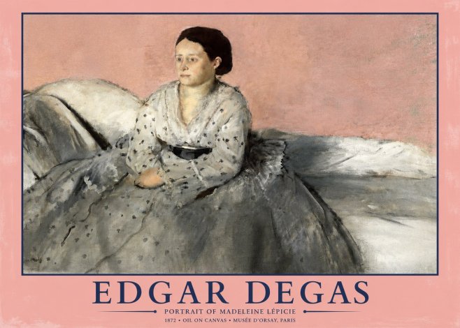Edgar Degas Portrait of Madeleine Lépicie No2 - Póster