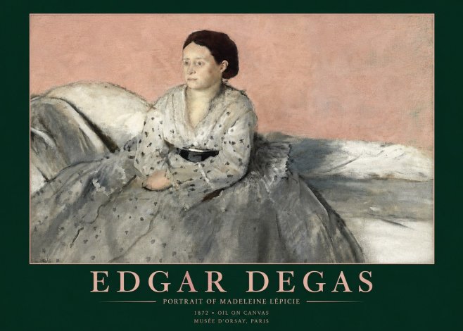 Edgar Degas Portrait of Madeleine Lépicie No3 - Póster