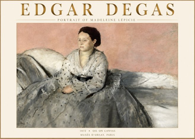 Edgar Degas Portrait of Madeleine Lépicie No4 - Póster