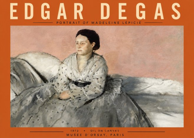 Edgar Degas Portrait of Madeleine Lépicie No5 - Póster