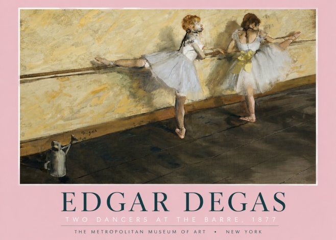 Edgar Degas Two Dancers at the Barre, 1877 No2 - Póster