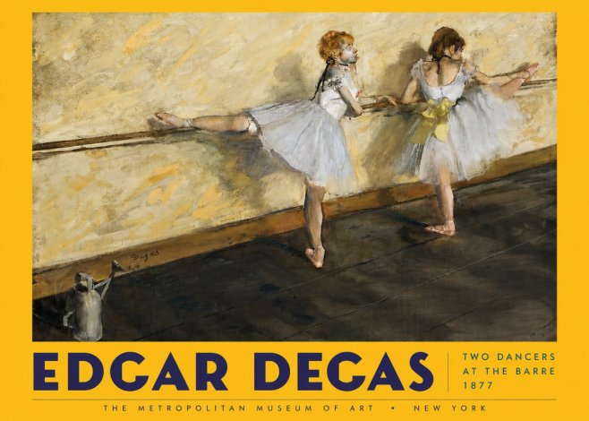 Edgar Degas Two Dancers at the Barre, 1877 No5 - Póster