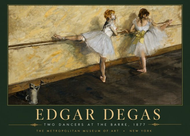 Edgar Degas Two Dancers at the Barre, 1877 No6 - Póster