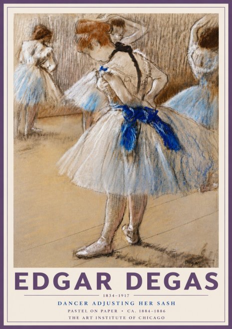 Edgar Degas Dancer Adjusting Her Sash No6 - Póster
