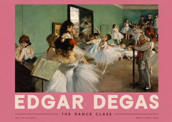 Edgar Degas The Dance Class I No2 - Póster