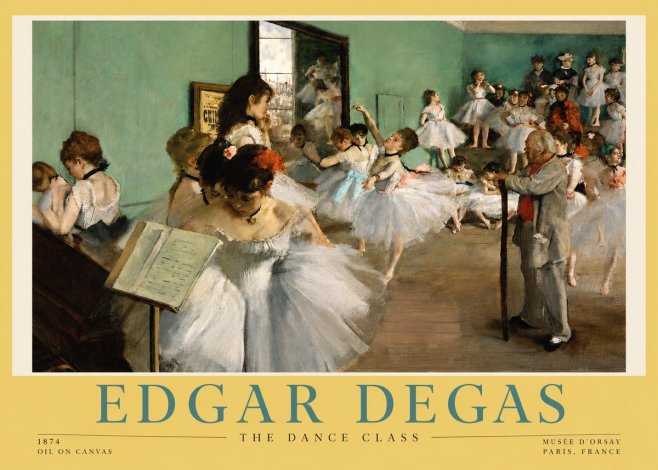 Edgar Degas The Dance Class I No3 - Póster