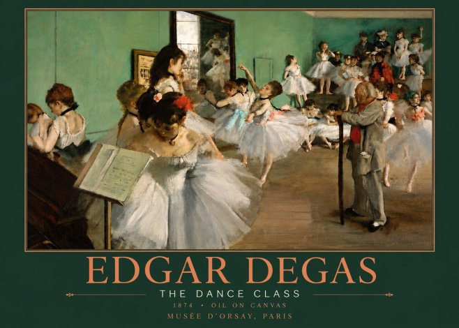 Edgar Degas The Dance Class I No6 - Póster