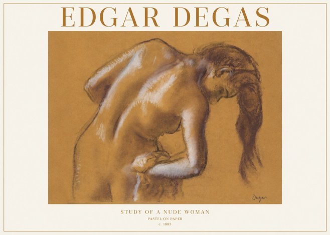Edgar Degas Study of a Nude Woman I No1 - Póster