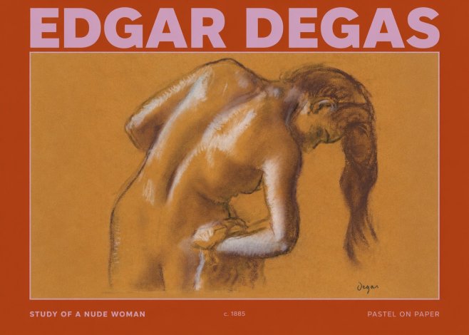 Edgar Degas Study of a Nude Woman I No2 - Póster