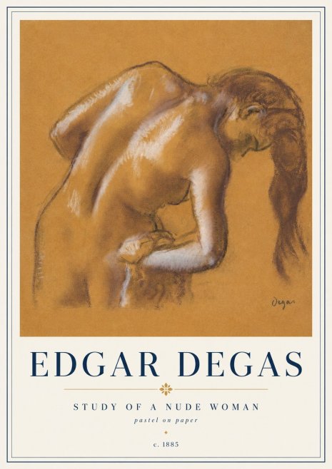 Edgar Degas Study of a Nude Woman I No3 - Póster