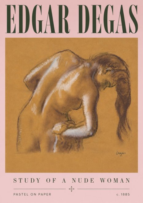 Edgar Degas Study of a Nude Woman I No4 - Póster