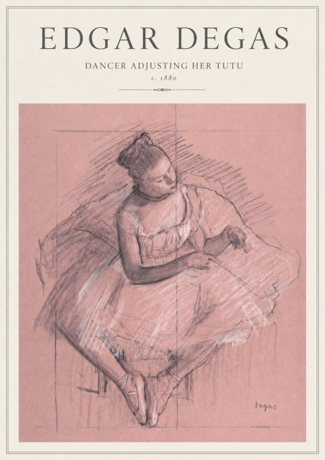 Edgar Degas Dancer Adjusting Her Tutu No3 - Póster