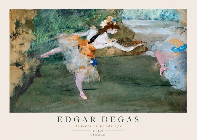 Edgar Degas Dancers in Landscape I No1 - Póster