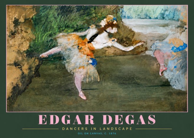 Edgar Degas Dancers in Landscape I No5 - Póster