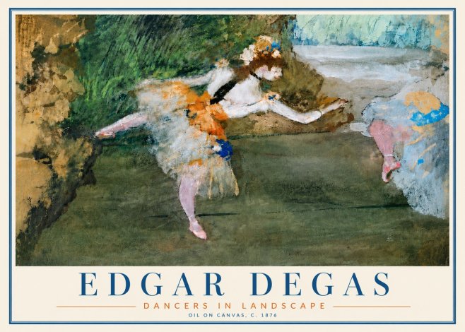 Edgar Degas Dancers in Landscape I No6 - Póster