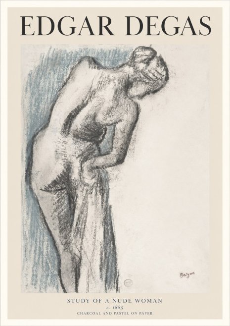 Edgar Degas Study of a Nude Woman II No1 - Póster