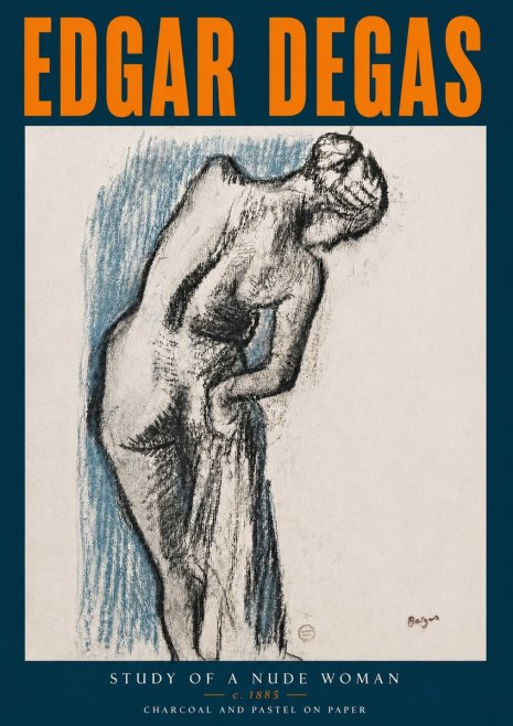 Edgar Degas Study of a Nude Woman II No5 - Póster
