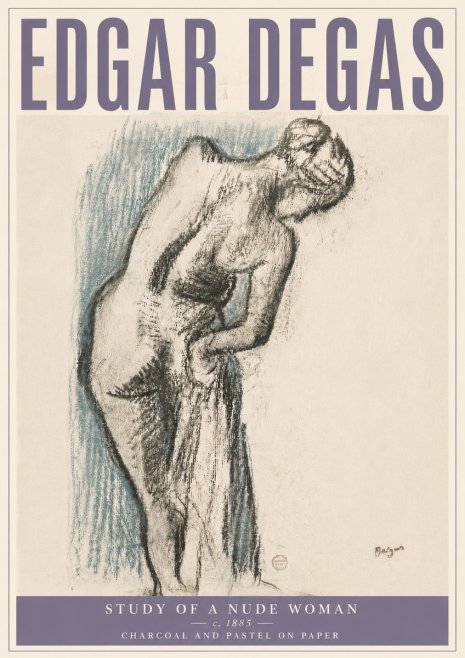 Edgar Degas Study of a Nude Woman II No6 - Póster