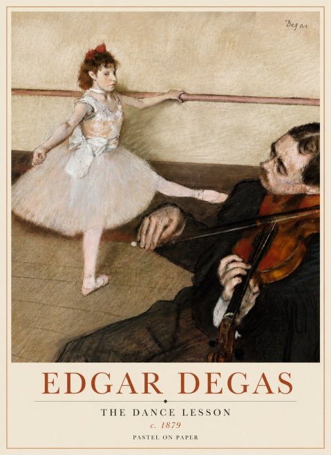 Edgar Degas The Dance Lesson No3 - Póster