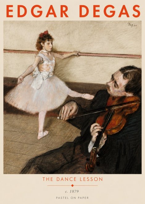 Edgar Degas The Dance Lesson No6 - Póster